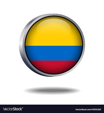 colombia flag button