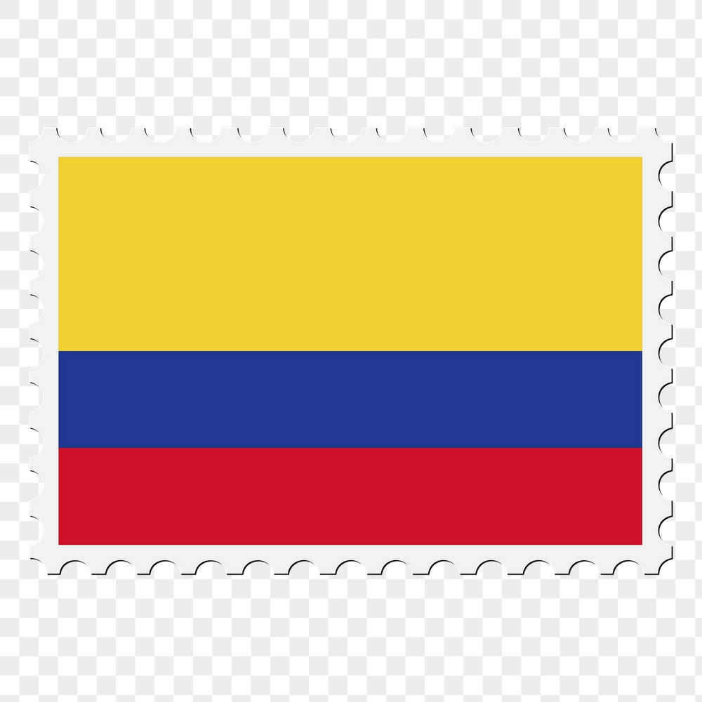Colombia flag png sticker, postage | Free PNG - rawpixel
