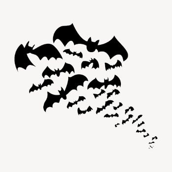 Colony of flying bat silhouette | Free PSD - rawpixel
