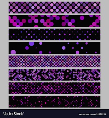 Color abstract dot pattern rectangular web banner vector image