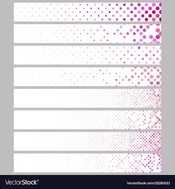 Color abstract dot pattern rectangular web banner vector image