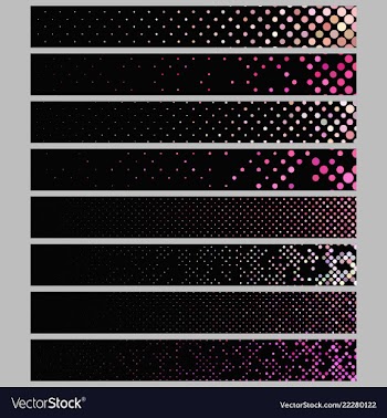 Color abstract dot pattern rectangular web banner vector image
