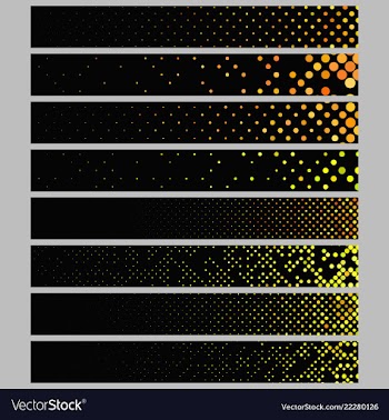 Color abstract dot pattern rectangular web banner vector image