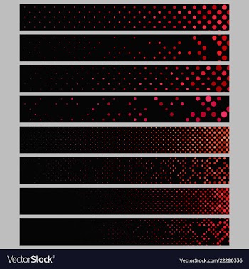 Color abstract dot pattern rectangular web banner vector image