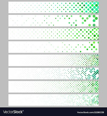 Color abstract dot pattern rectangular web banner vector image