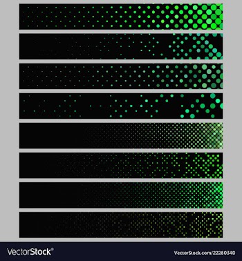 Color abstract dot pattern rectangular web banner vector image