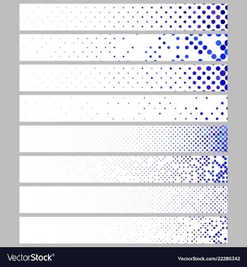 Color abstract dot pattern rectangular web banner vector image