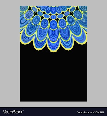 Color abstract flower mandala page background vector image