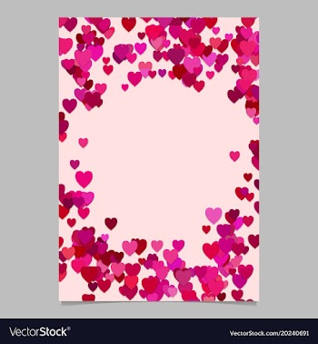 Color abstract random heart brochure template vector image