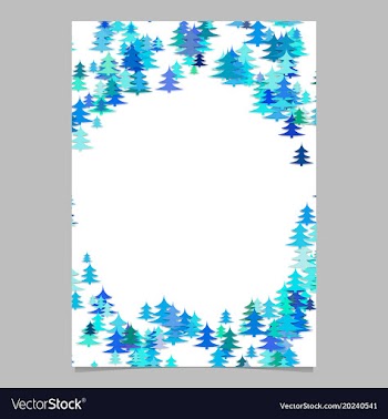 Color abstract random seasonal pine tree card vector image