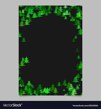 Color abstract random seasonal pine tree card vector image