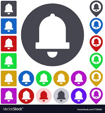 Color alarm icon set vector image