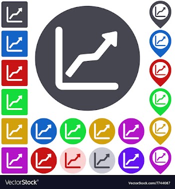 Color ascending icon set vector image