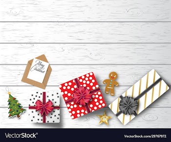 color background with christmas presents in retro