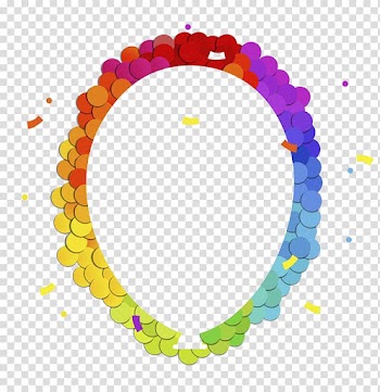 , color balloon outline illustration transparent background PNG clipart