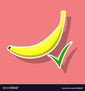 Color banana fruit icon modern simple flat vector image