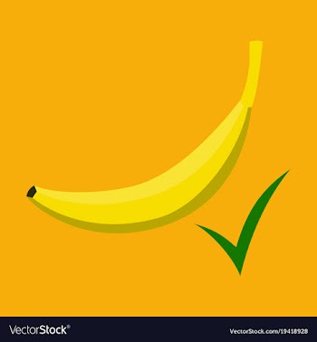 Color banana fruit icon modern simple flat vector image