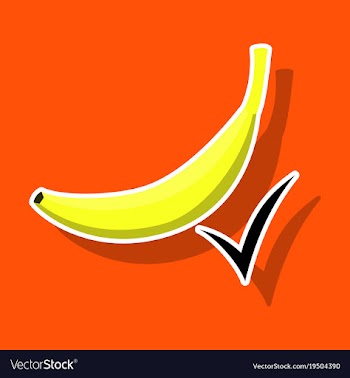 Color banana fruit icon modern simple flat vector image