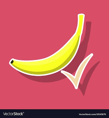 Color banana fruit icon modern simple flat vector image