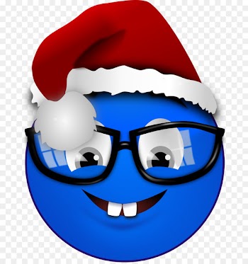 Color Blue nails Smiley Emoji - atticus ornament 