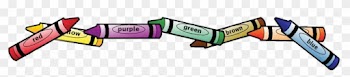 Color Cfl Charlie &amp; Led Lucy - Crayons Clip Art Border