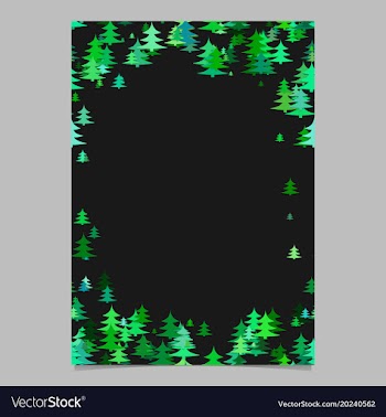 Color christmas pine tree flyer template - blank vector image