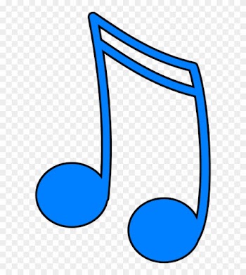Color Clipart Music - Blue Music Note Clip Art