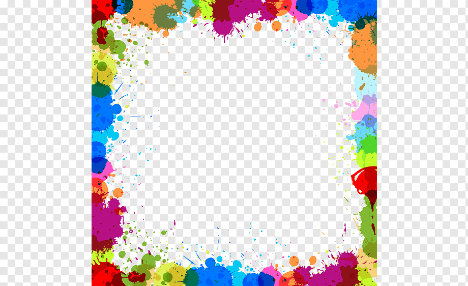 Color, Color ink border, border, frame, flower Arranging png