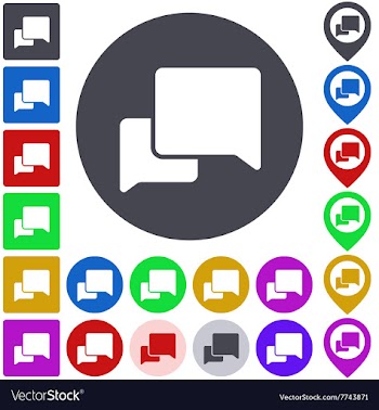 Color conversation icon set vector image