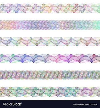 Color digital design page divider line set vector image