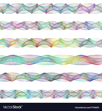 Color digital design page divider line set vector image