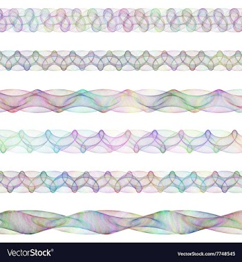 Color digital design page divider line set vector image