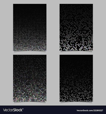 Color dot pattern brochure design set - cover vector image