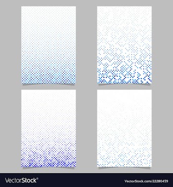 Color dot pattern flyer design set - document vector image