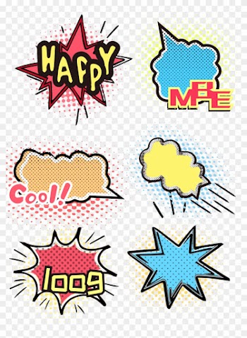 Color Explosion Cloud Pop Style Ai Vector Dialog 02 - Color Explosion Cloud Pop Style Ai Vector Dialog 02