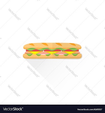  					Color fast food submarine sandwich icon vector image														