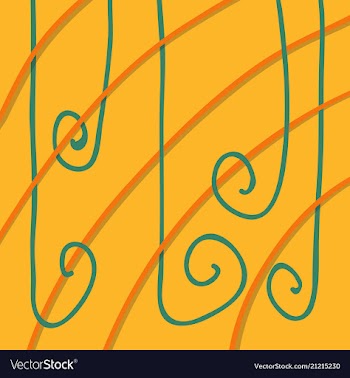 Color hand-drawing wave sea background abstract vector image