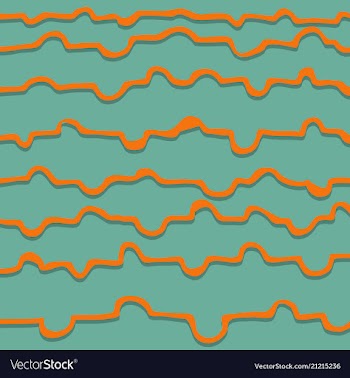 Color hand-drawing wave sea background abstract vector image