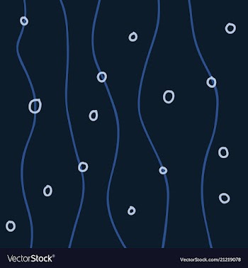 Color hand-drawing wave sea background abstract vector image