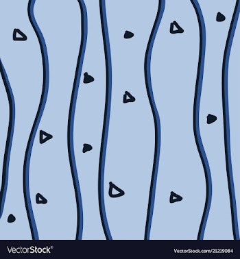 Color hand-drawing wave sea background abstract vector image