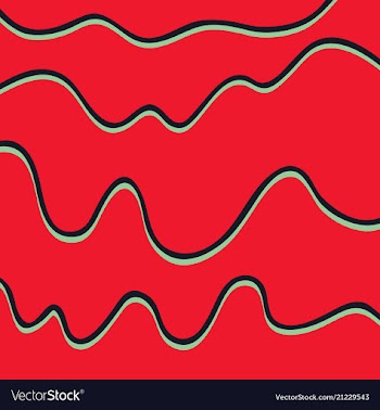 Color hand-drawing wave sea background abstract vector image