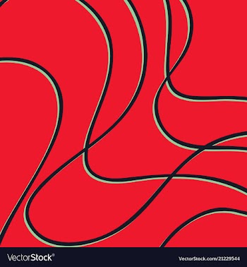 Color hand-drawing wave sea background abstract vector image