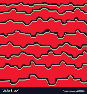 Color hand-drawing wave sea background abstract vector image