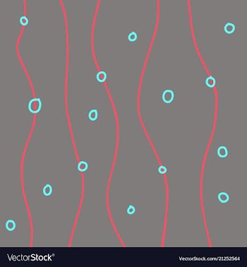 Color hand-drawing wave sea background abstract vector image