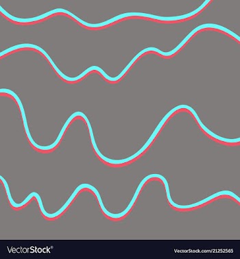 Color hand-drawing wave sea background abstract vector image