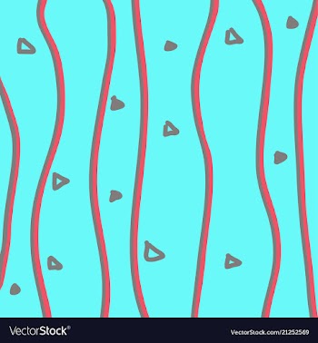 Color hand-drawing wave sea background abstract vector image