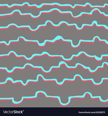 Color hand-drawing wave sea background abstract vector image