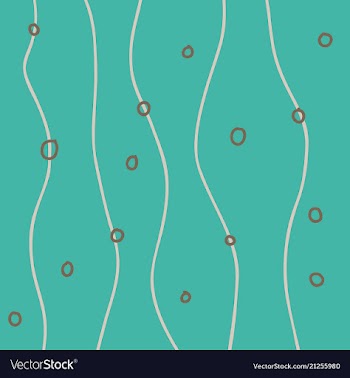 Color hand-drawing wave sea background abstract vector image