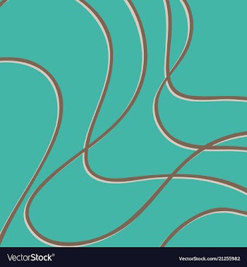 Color hand-drawing wave sea background abstract vector image