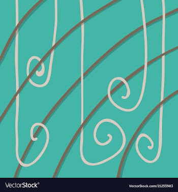 Color hand-drawing wave sea background abstract vector image